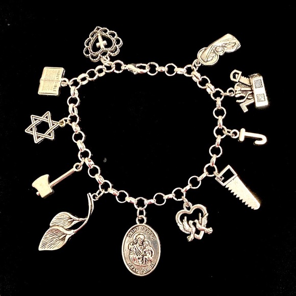 Saint Joseph Charm Bracelet Religious Christianity - Picture 2 of 8